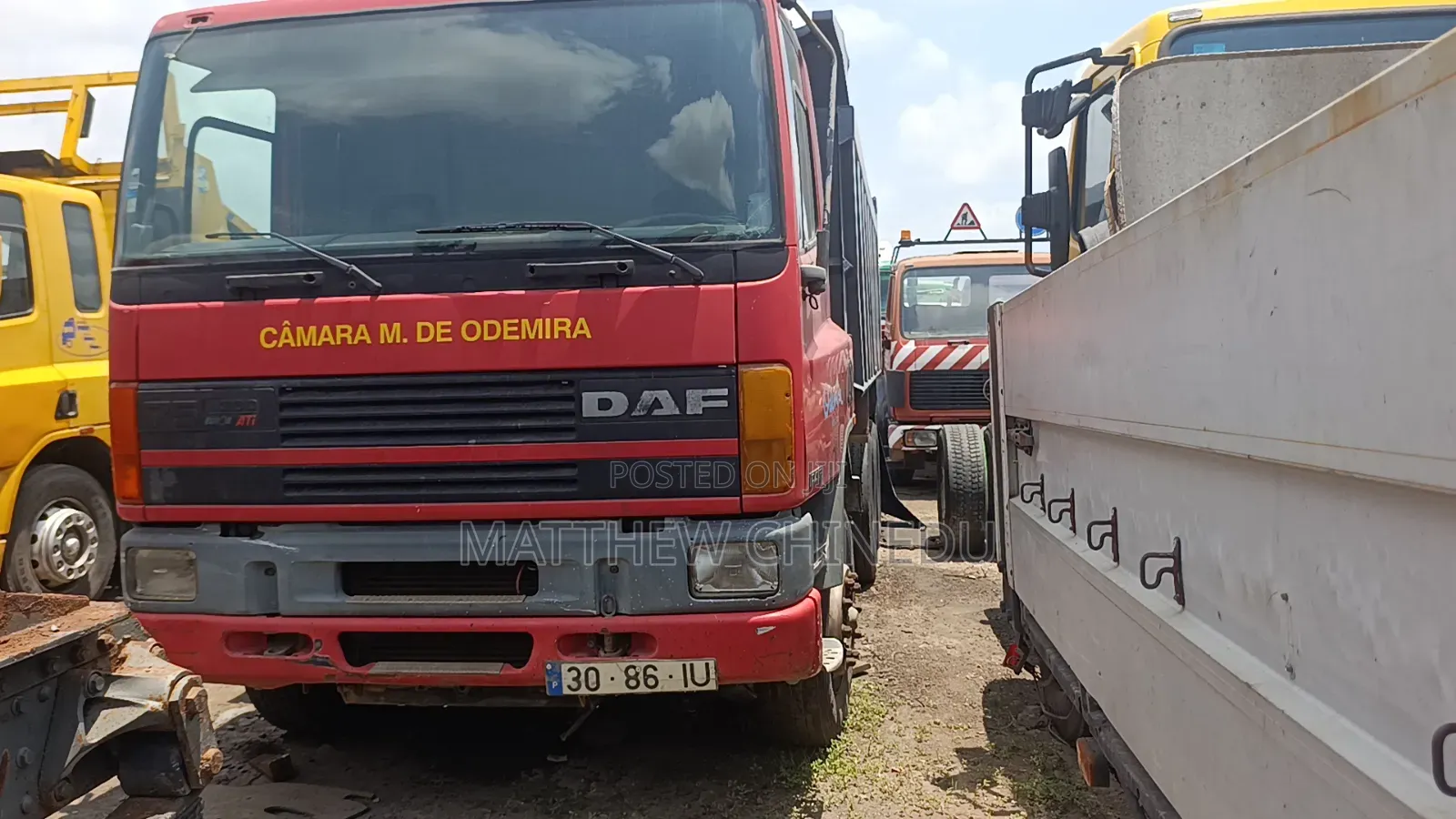Foreign Used Daf 75 Ati Dump Truck 10 Tires