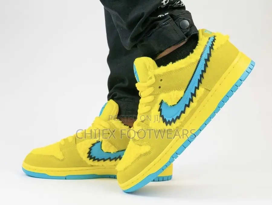 Original Nike Sb Dunklow Grateful Dead Bears Opti Yellow Colorway.