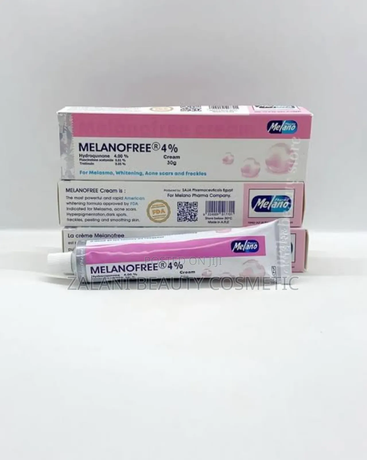 Melanofree 4% Cream, Which Is a Topical Treatment Formulated
