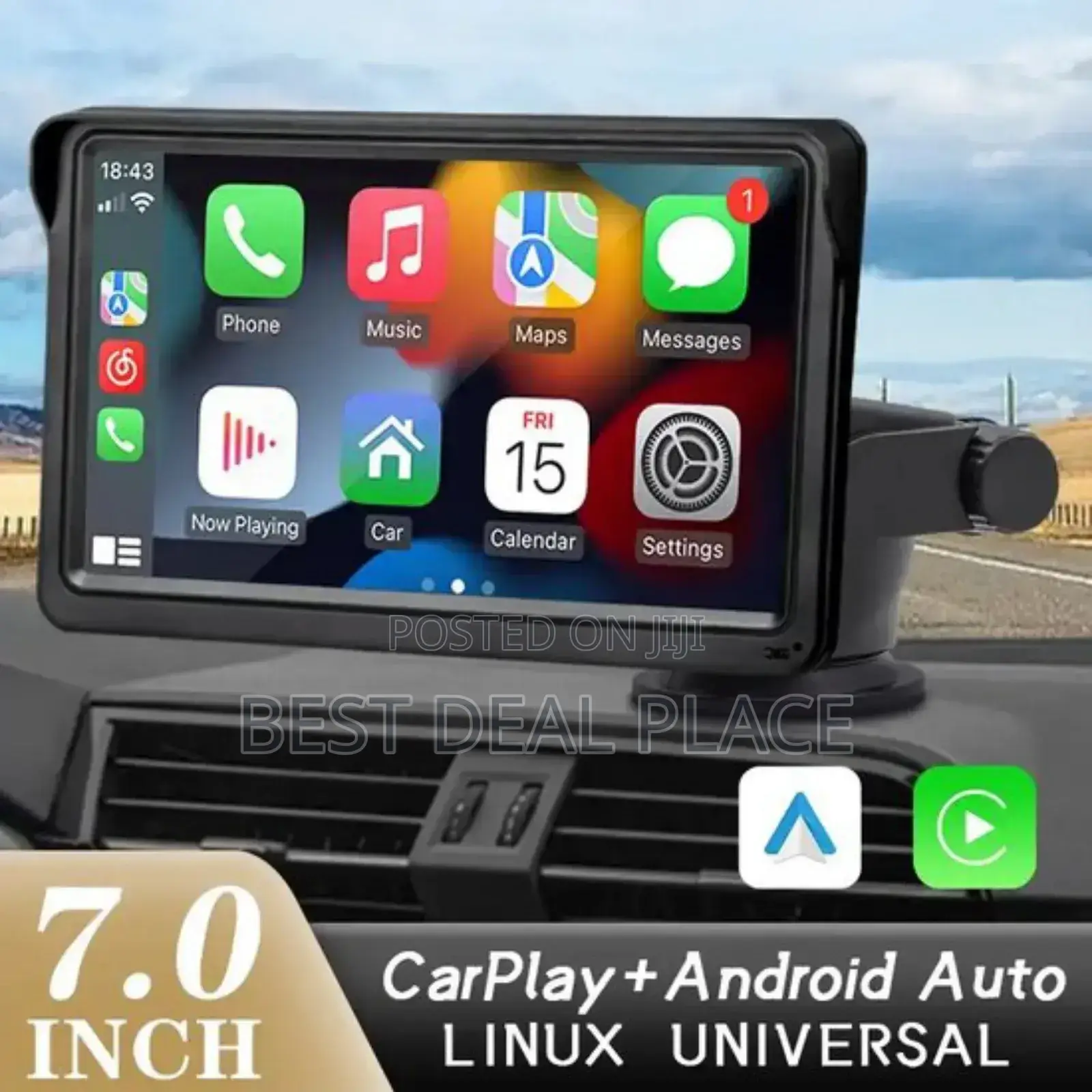 7" Apple Carplay | Android Auto | Touchscreen Display Free Camera