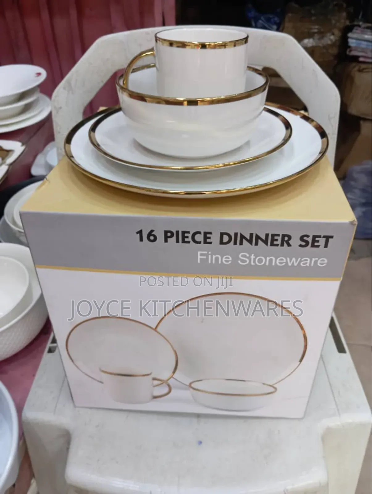 16pcs Dinner Set Mix With Gold