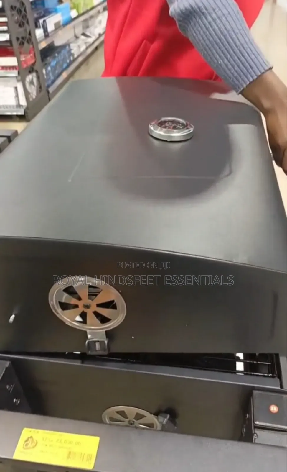 Super Heavy Duty Smookless Bbq Charcoal Grill Trolley With Side Table