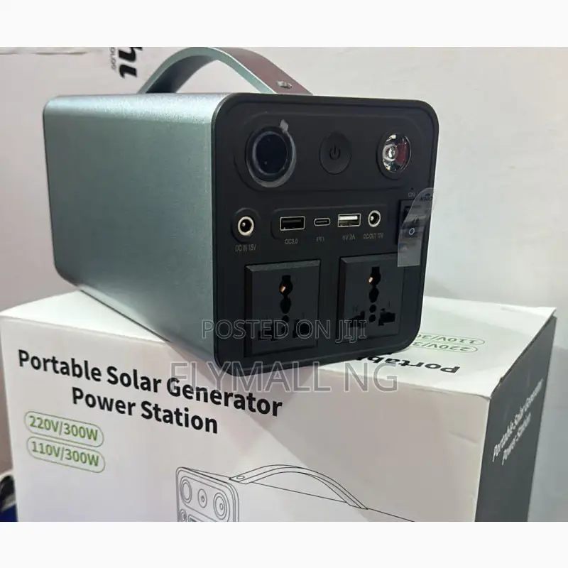 Portable Solar Generator Power Station 220v/300w Laptop Power Bank