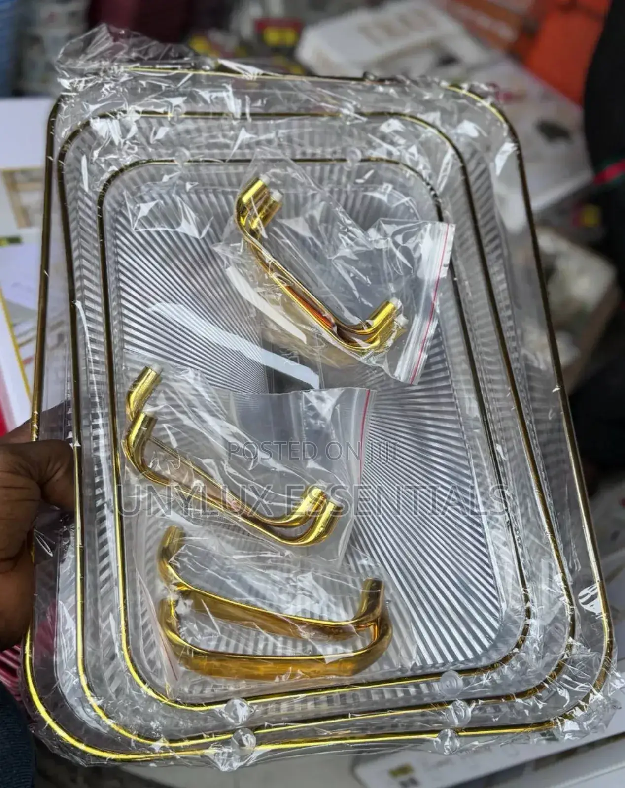 3in1 Sturdy Acrylic Glass Tray