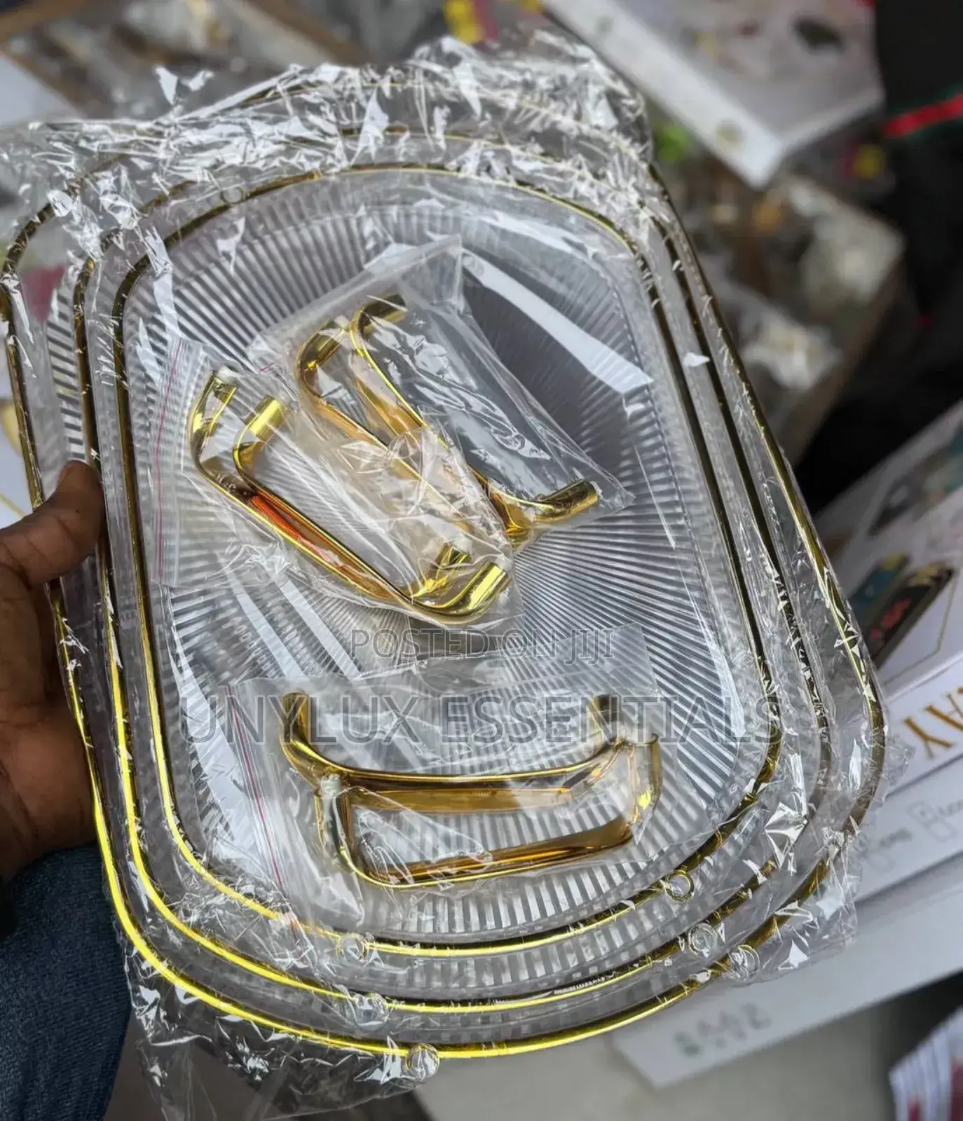3in1 Sturdy Acrylic Glass Tray