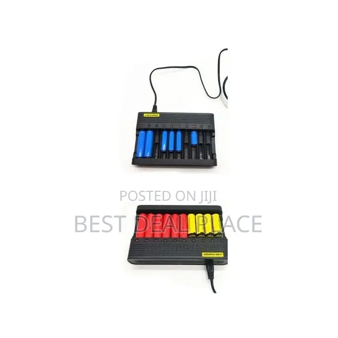 10 Slots Smart Usb Multifunction Li-ion Battery Charger