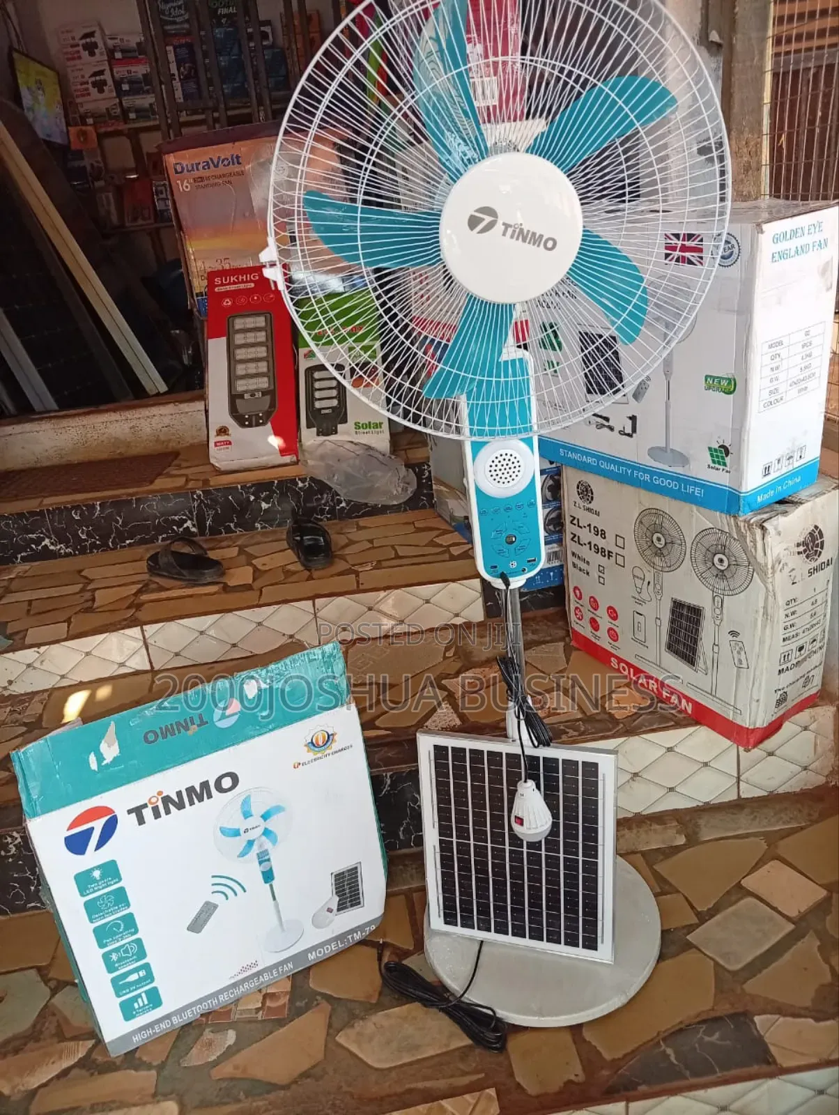 Solar and Rechargeable Fan