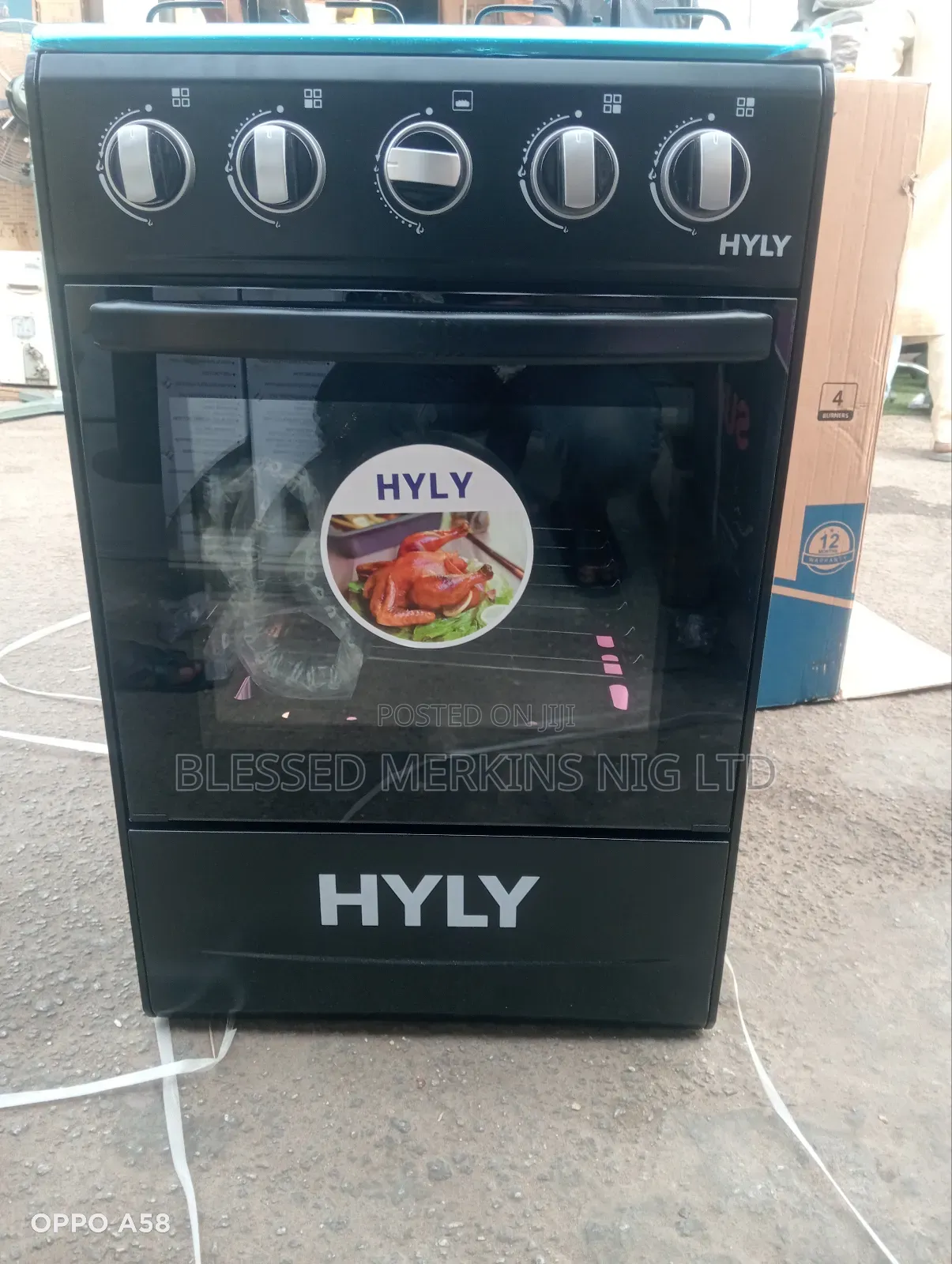 Hyly Standing Gas Cooker 4 Gas Burners