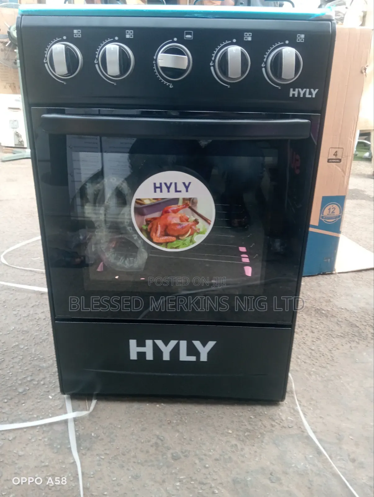 Hyly Standing Gas Cooker 4 Gas Burners