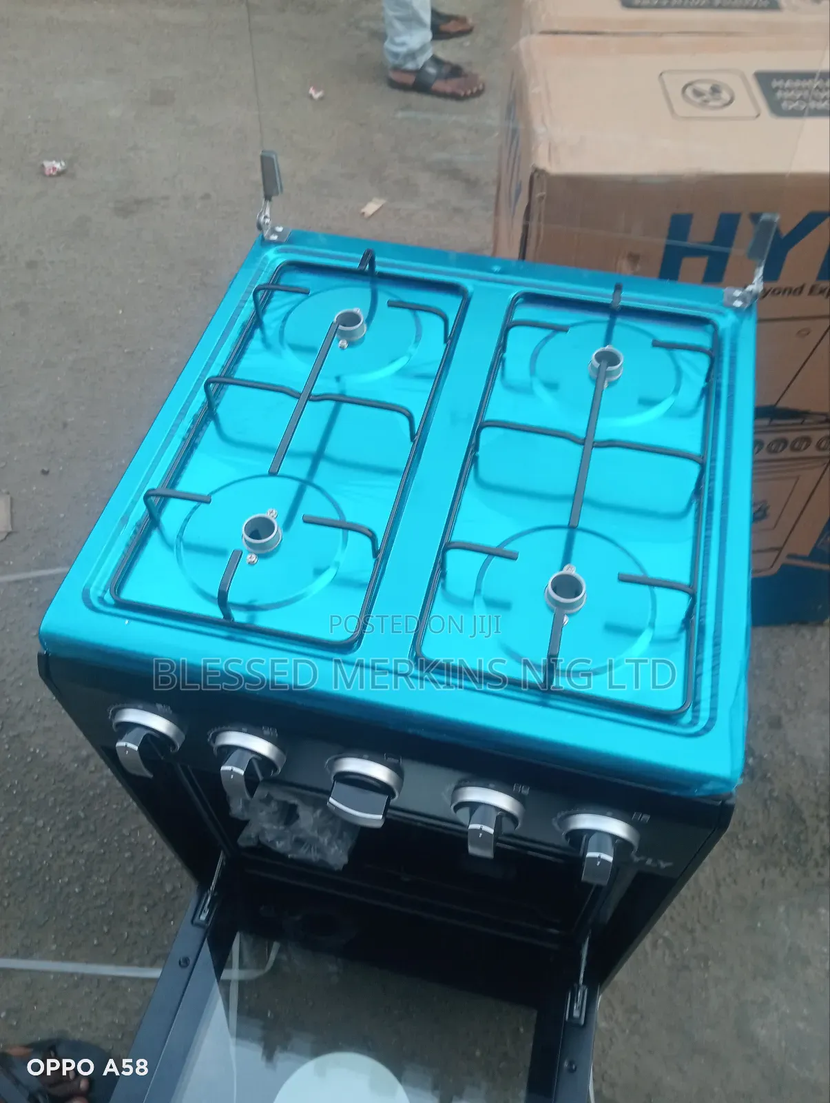 Hyly Standing Gas Cooker 4 Gas Burners