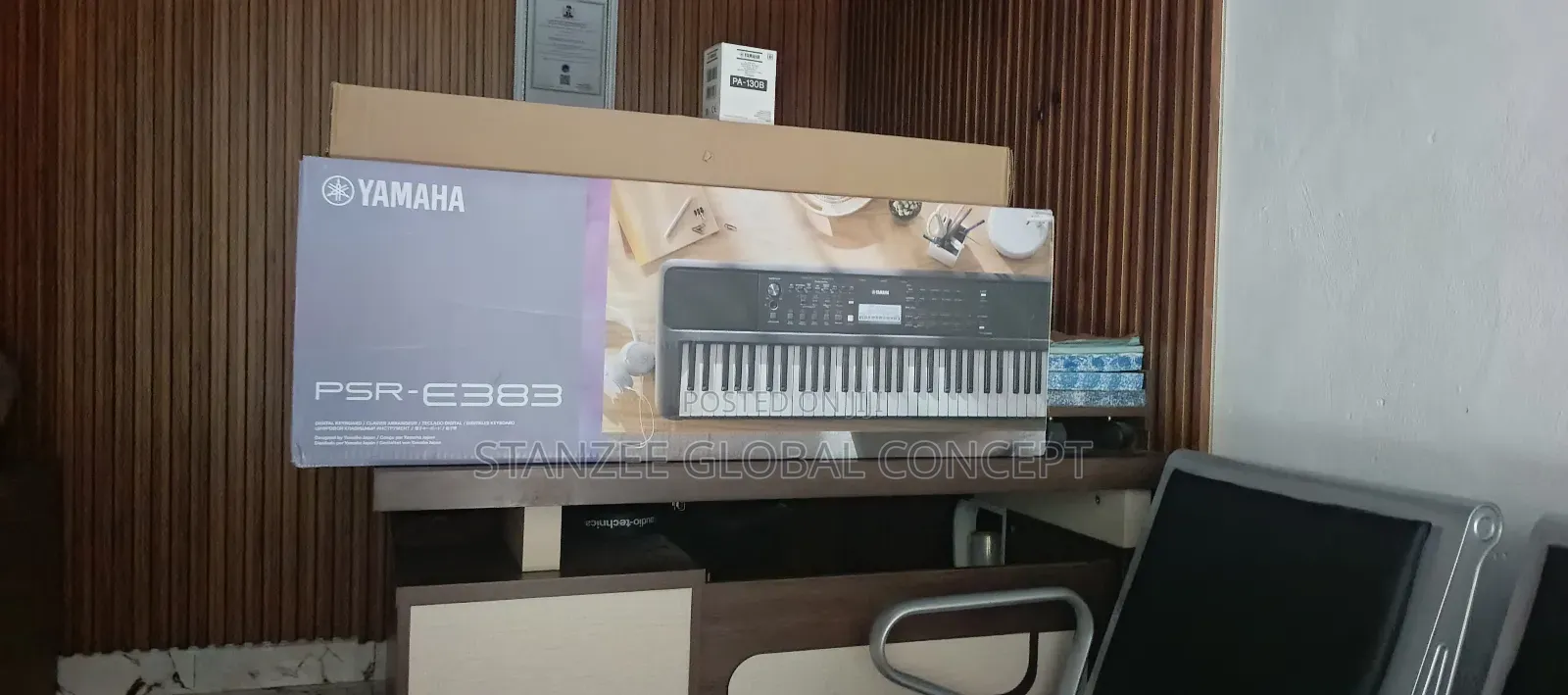 Yamaha PSR E383 With Keyboard Stand and Adapter