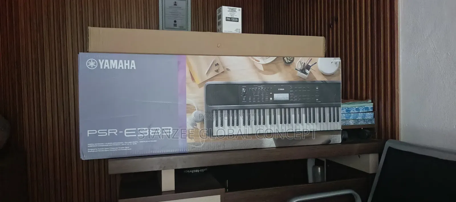 Yamaha PSR E383 With Keyboard Stand and Adapter