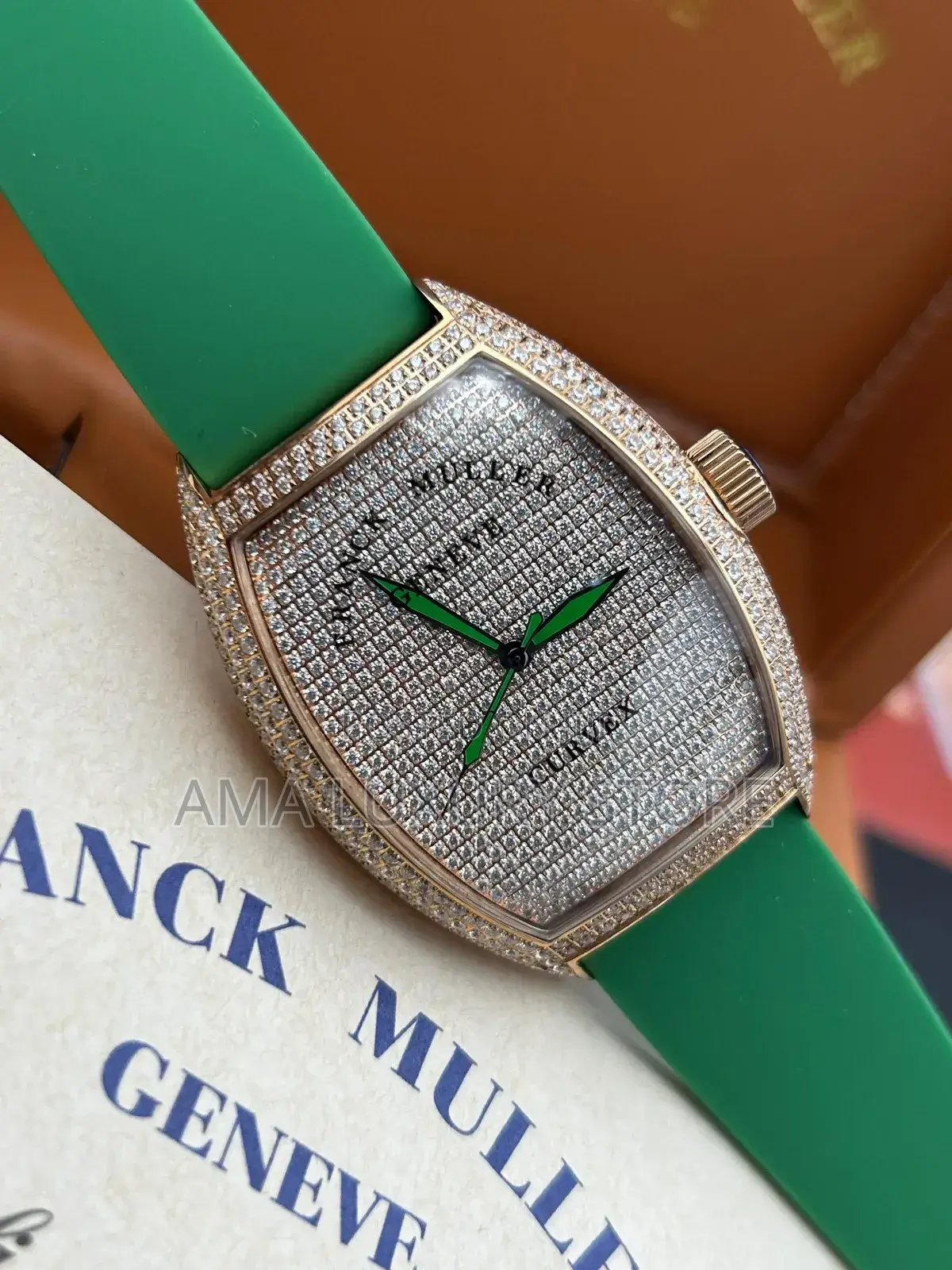 Franck Muller Luxury Designer Rubber Strap Men's Wristwatch