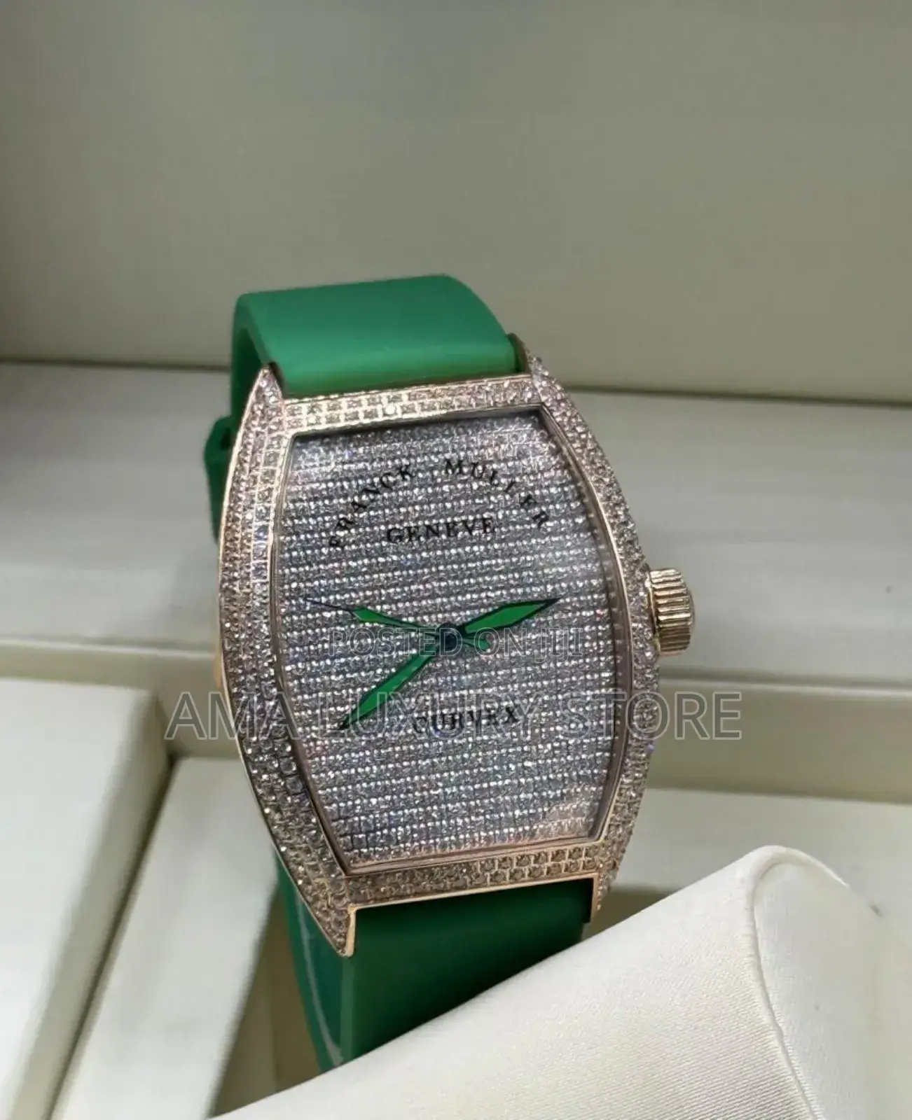 Franck Muller Luxury Designer Rubber Strap Men's Wristwatch
