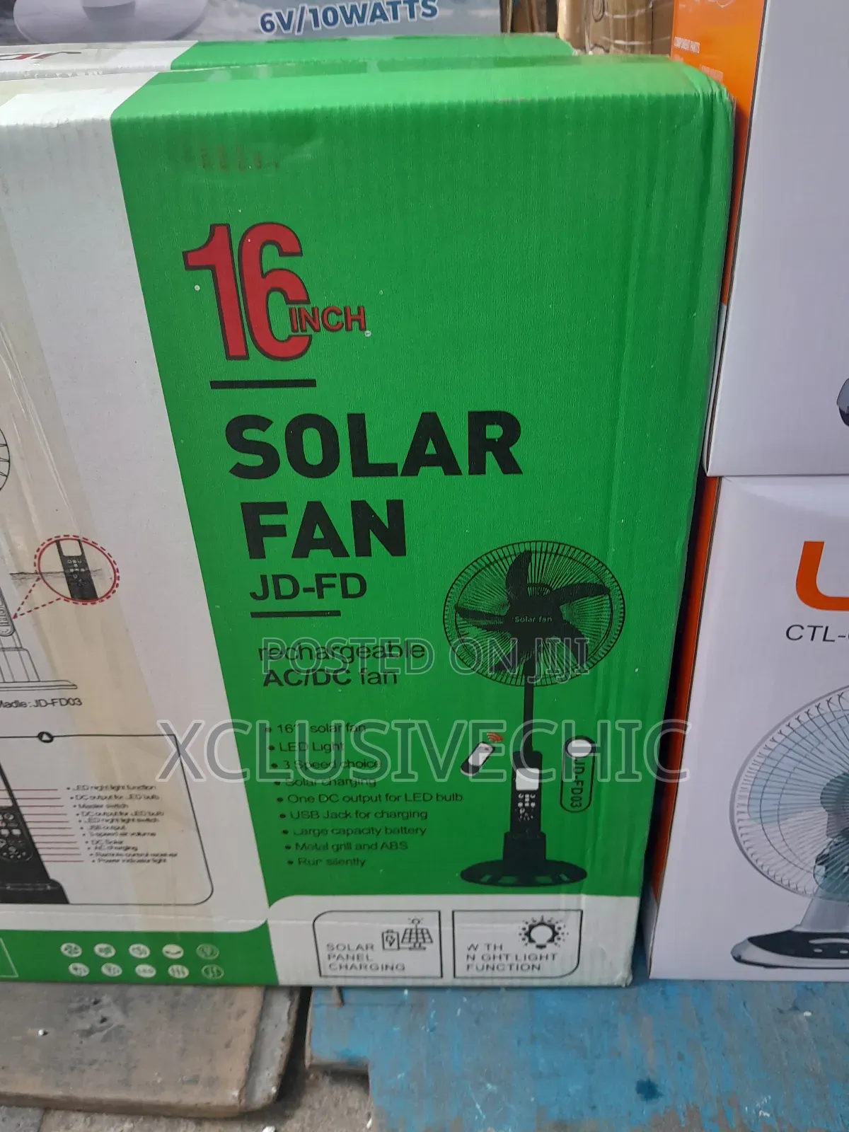 Jd Jindian Solar Rechargeable Dc Ac Fan