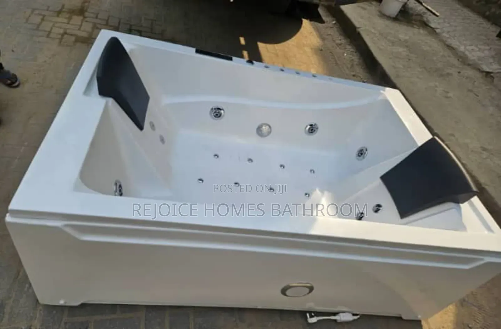 Luxury 2-Person Double Rectangular Whirlpool Jacuzzi With Hydrotherapy