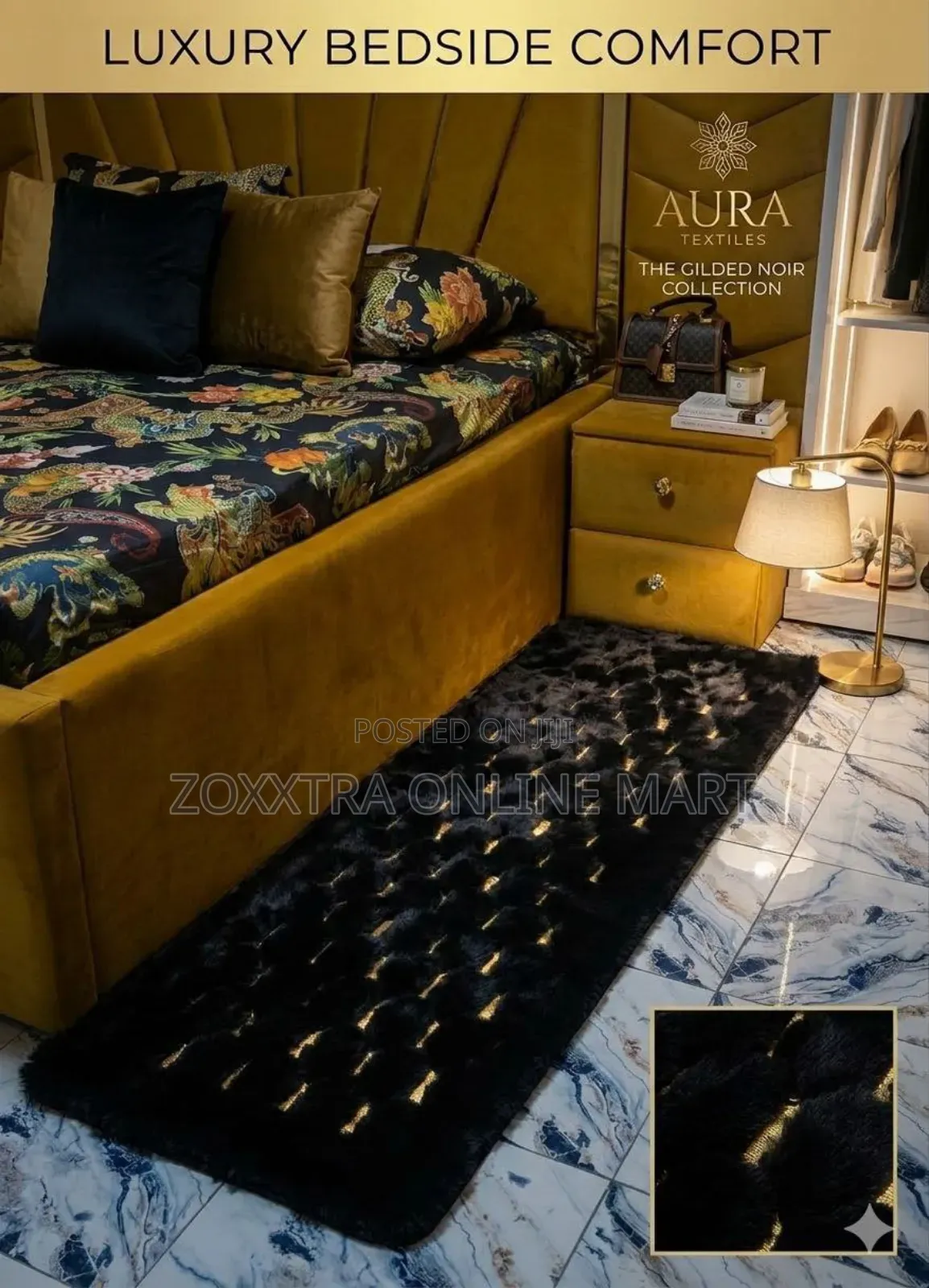60by180cm Luxury Bedside Rug