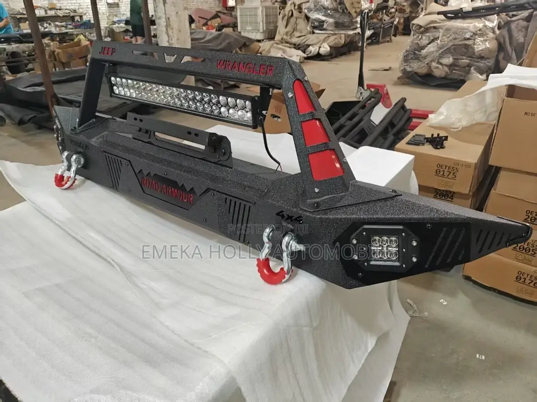 Brand New Heavy-Duty Steel Off-Road Front Bumper for Jeep Wrangler