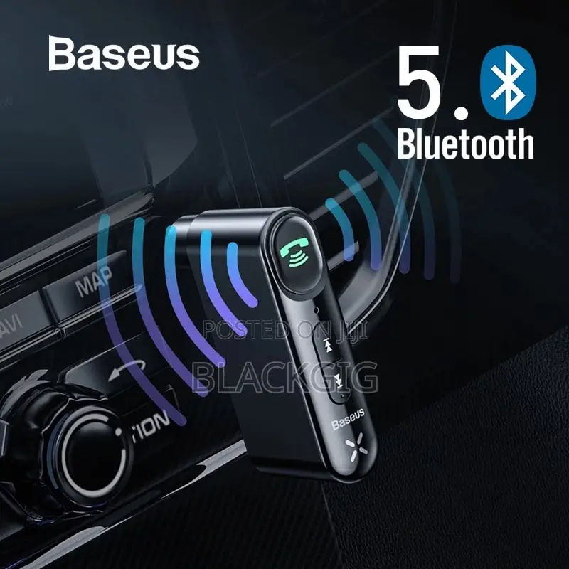 Baseus Aux Wireless Audio Receiver Black Car Bluetooth Receiver