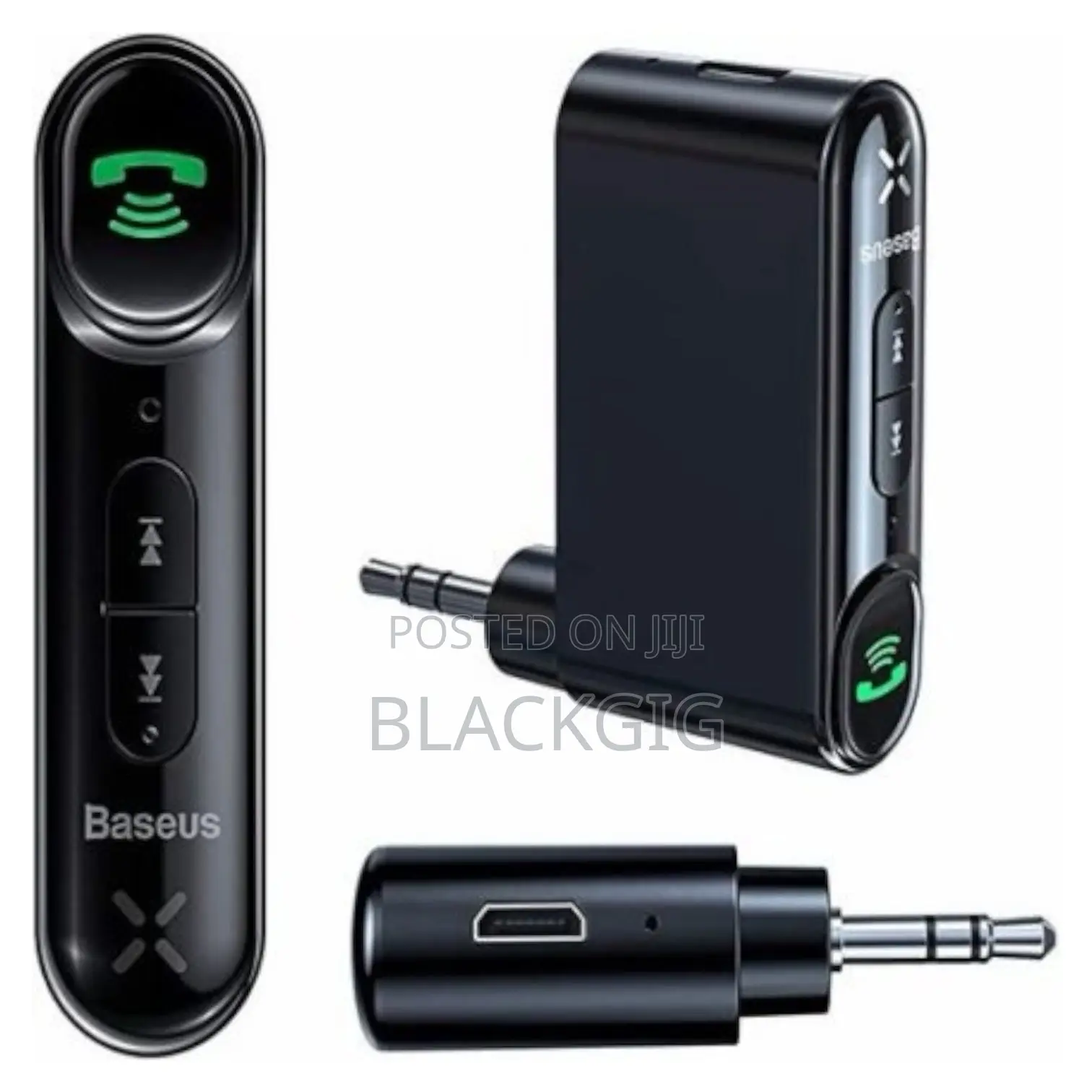 Baseus Aux Wireless Audio Receiver Black Car Bluetooth Receiver