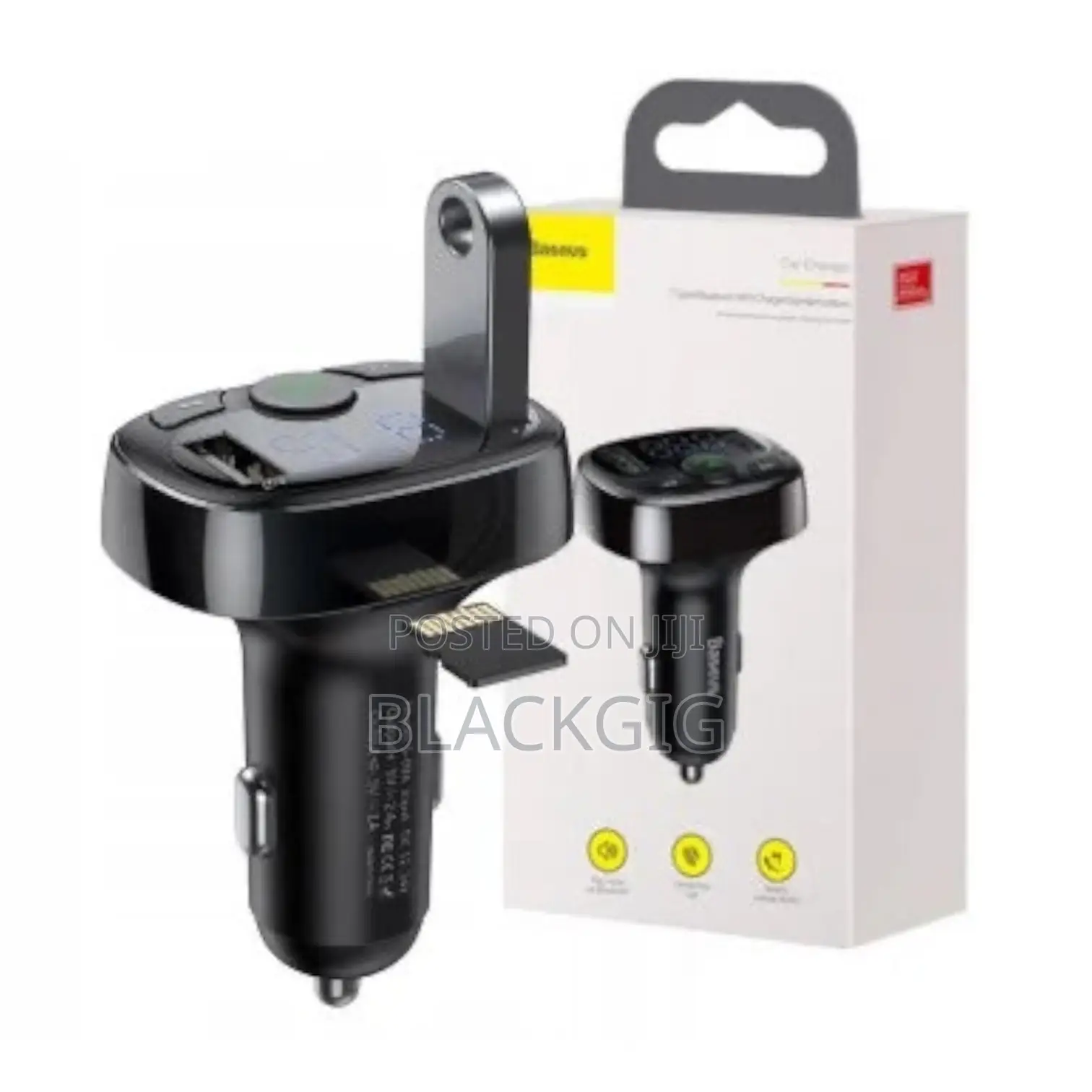Baseus T Shaped S-09a Car Bluetooth Car Charger Mp3 Player Fm Usb
