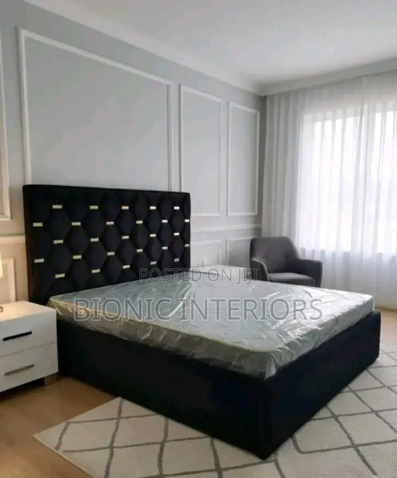 Bedframe, Mattress and Bedside