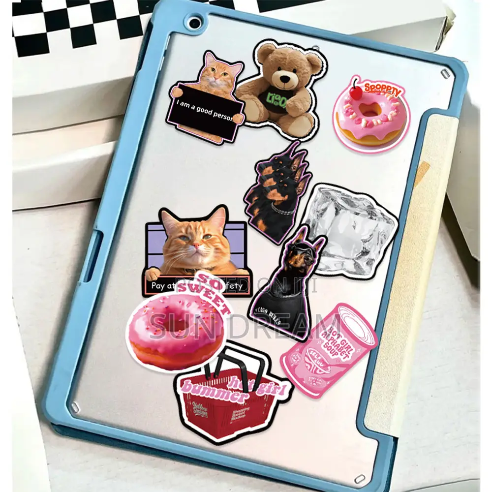 55 Pieces Pink Stickers Home Decoration
