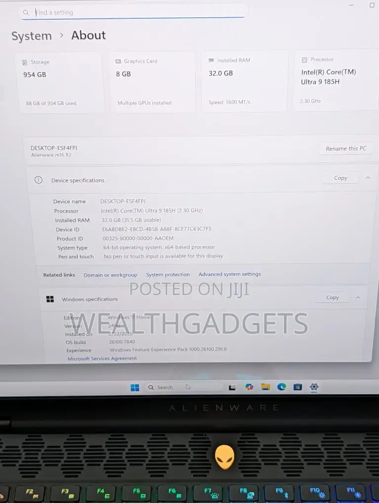 Laptop Dell Alienware M16 R2 32GB Intel Core Ultra 9 SSD 1T