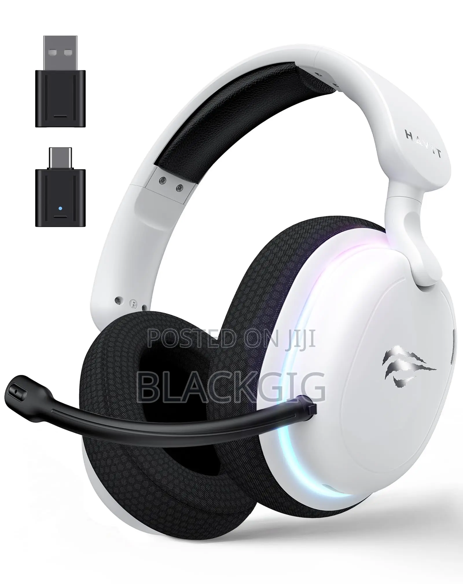 Wireless Gaming Headset With Mic Gamer Headphone Anc Microphone