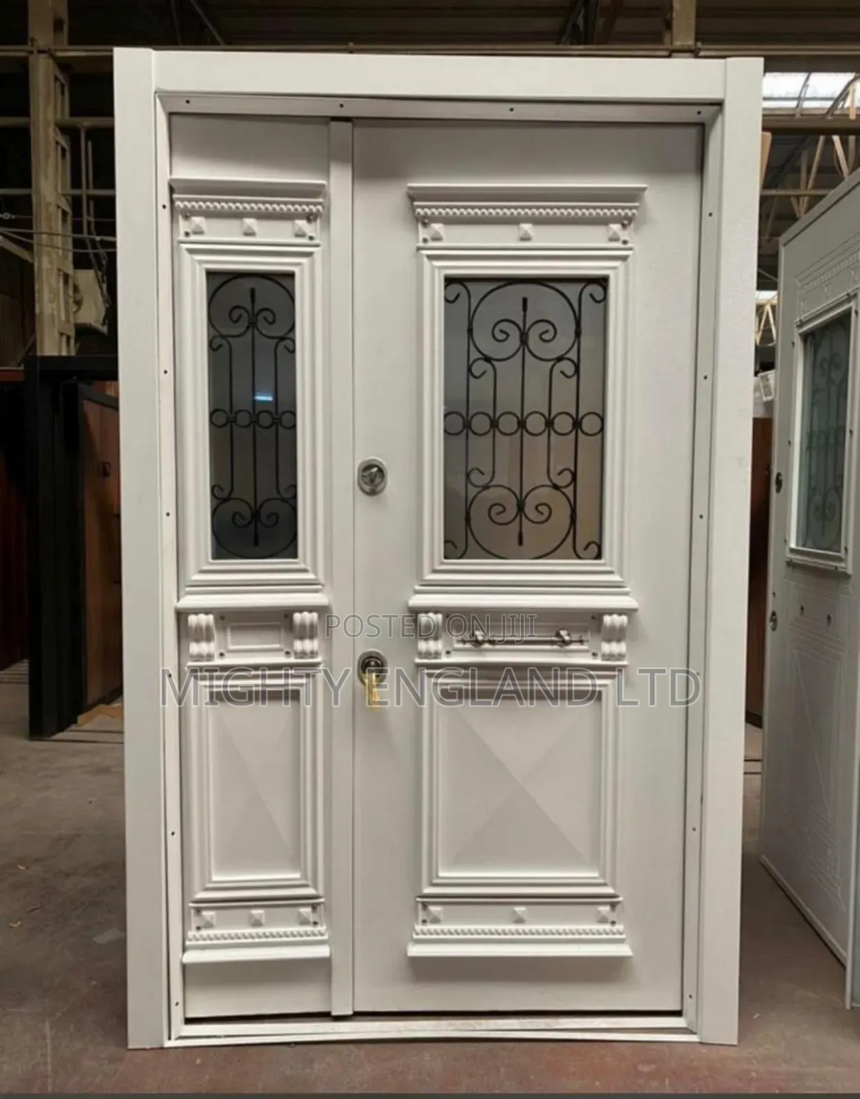 Turkish Gladiator Design Steel Entry Door With Doubled-Glazed Window