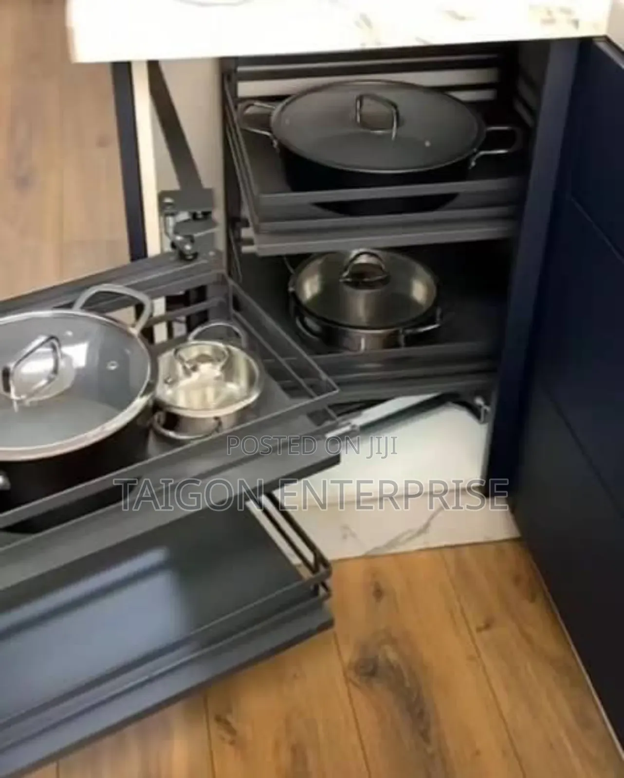 Classic Built in Swing Pot and Pan Rack