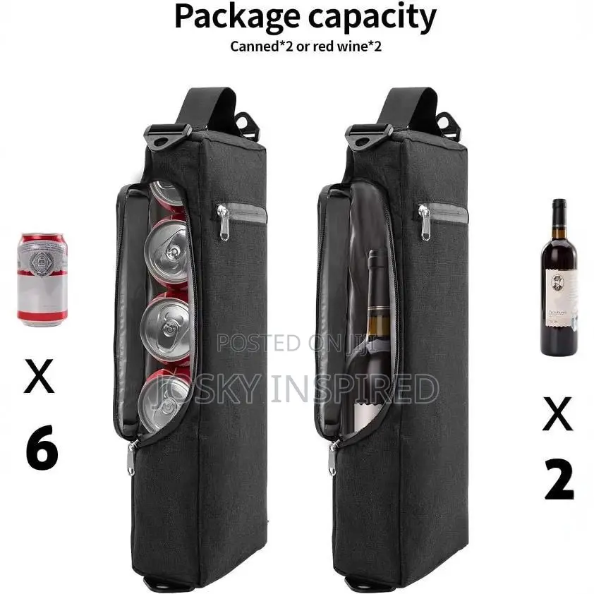 Golf Insulated Cooler Holds 6 Pack Of Cans Or 2 Wine Bottles