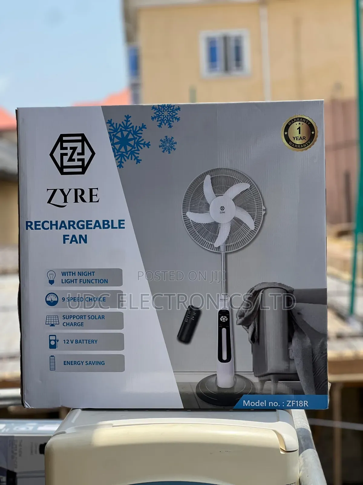 Original Zyre Rechargeable Fan