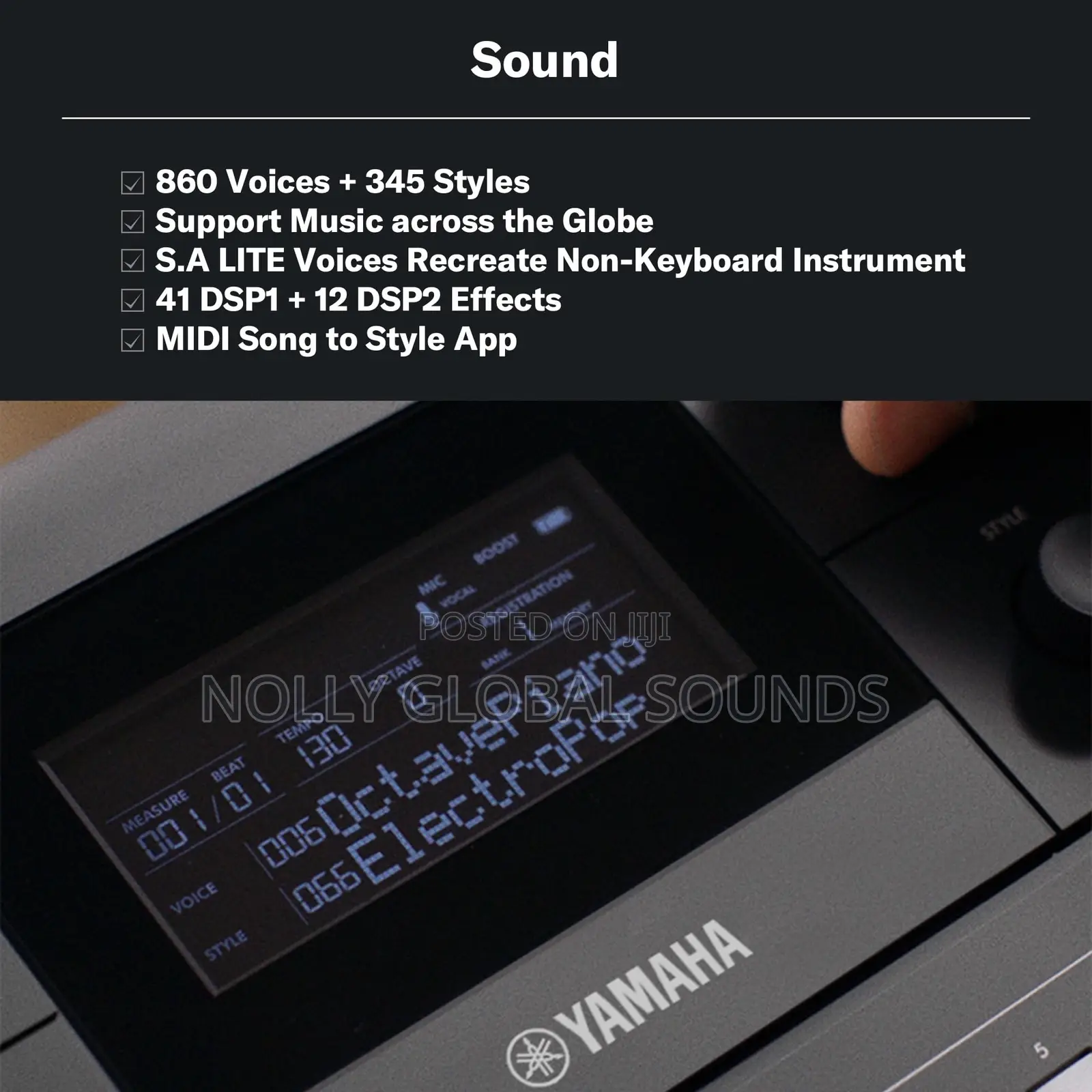 Yamaha PSR-E483 61-Key Portable Keyboard, Lightweight Design, Voices
