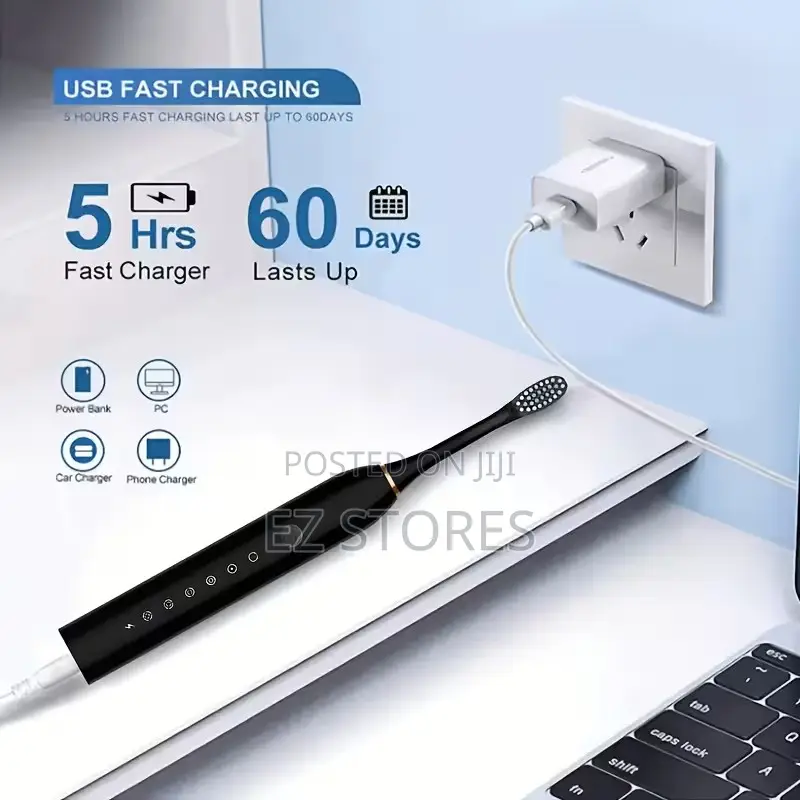 Electric Toothbrush | 6 Modes Usb Rechargeable Waterproof
