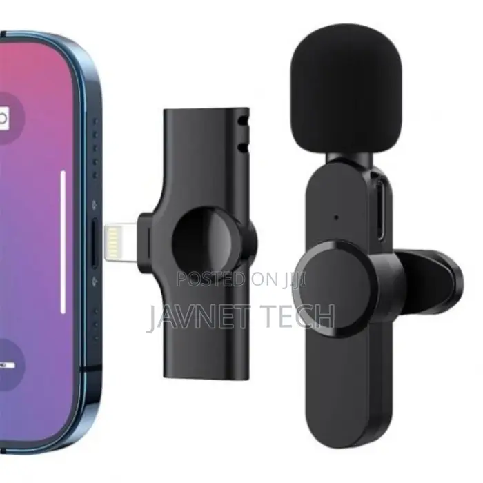 2.4g Wireless Lavalier Microphone (Ios, Black)