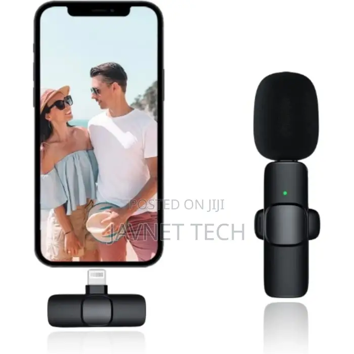 2.4g Wireless Lavalier Microphone (Ios, Black)