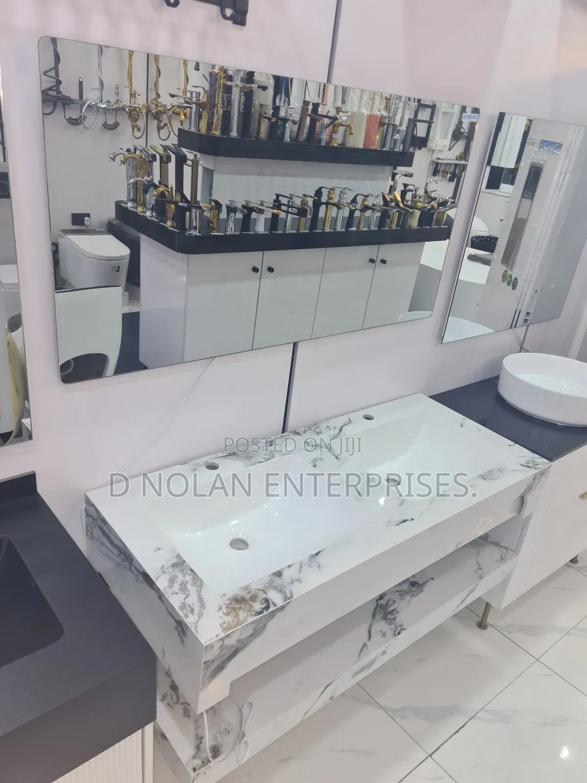 120cm Marble Cabinet Mirror