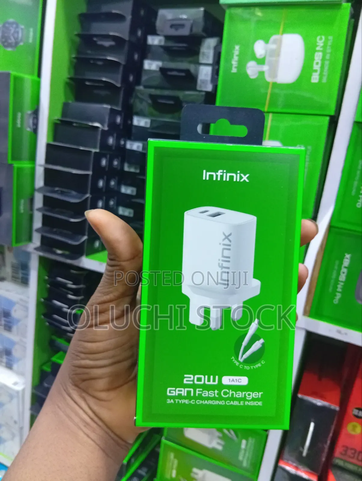 Infinix Charger 20w Charger 2in1