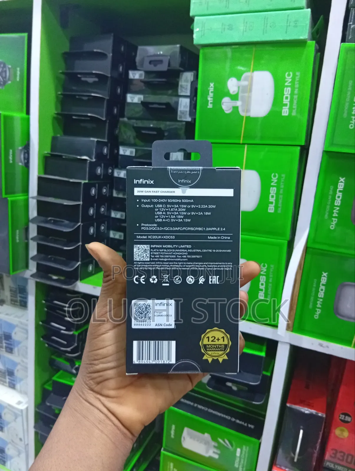 Infinix Charger 20w Charger 2in1