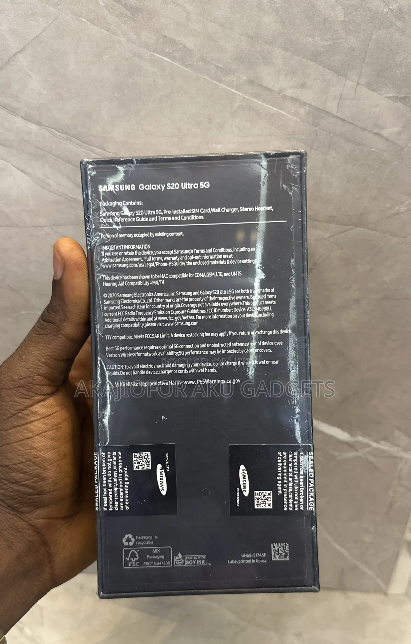 New Samsung Galaxy S20 Ultra 5G 128 GB Black