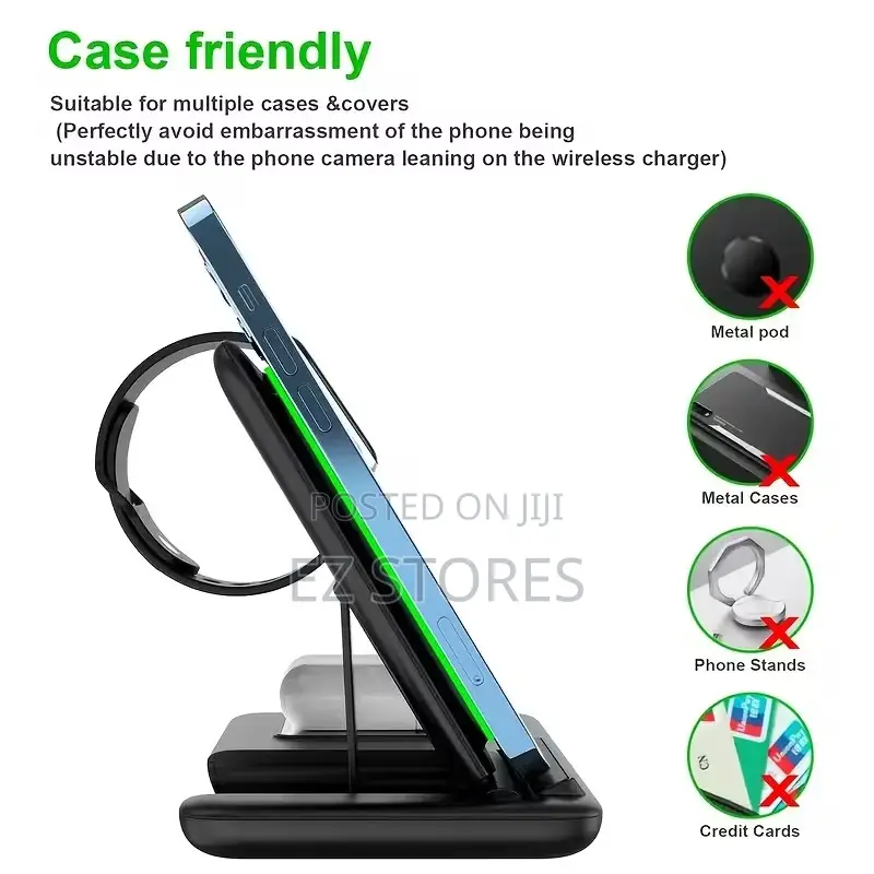 3-in-1 Wireless Charging Station | Fast Charger for iPhone Iwatch