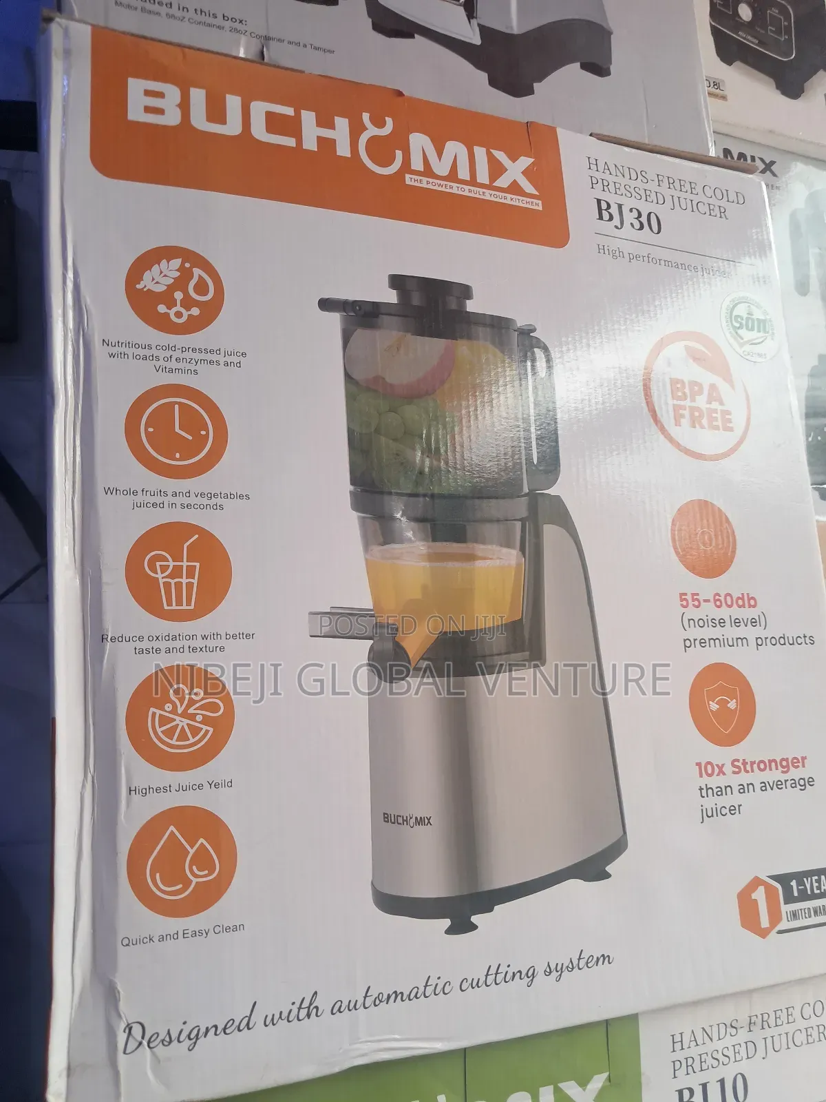 Buchymix Hand Free Cold Press Juicer