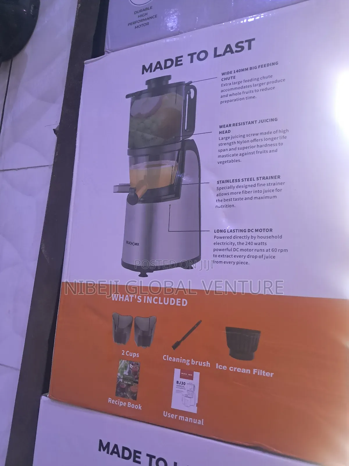 Buchymix Hand Free Cold Press Juicer