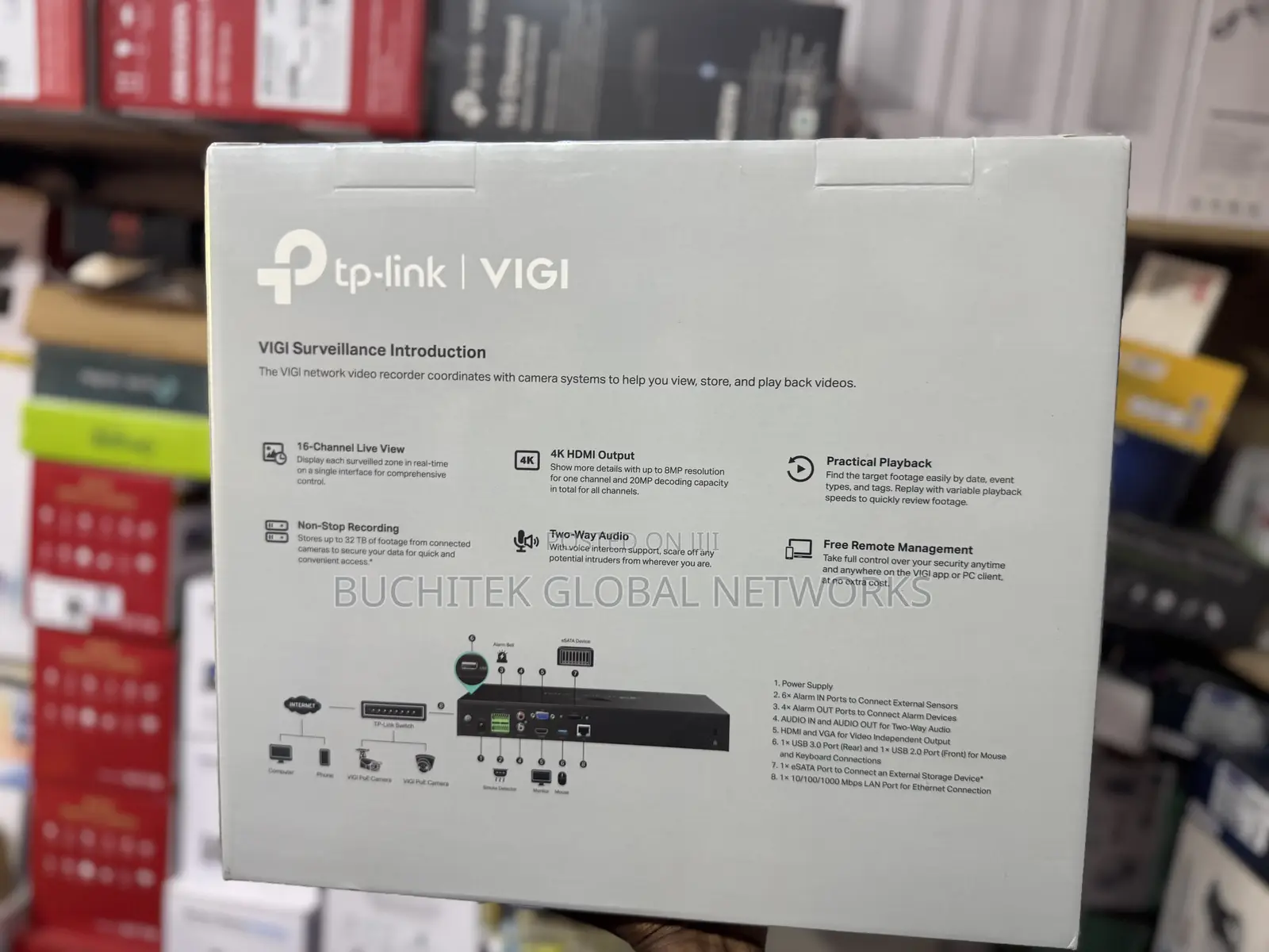 Tp-Link 16 Channel Network Video Recorder Vigi Nvr2016h