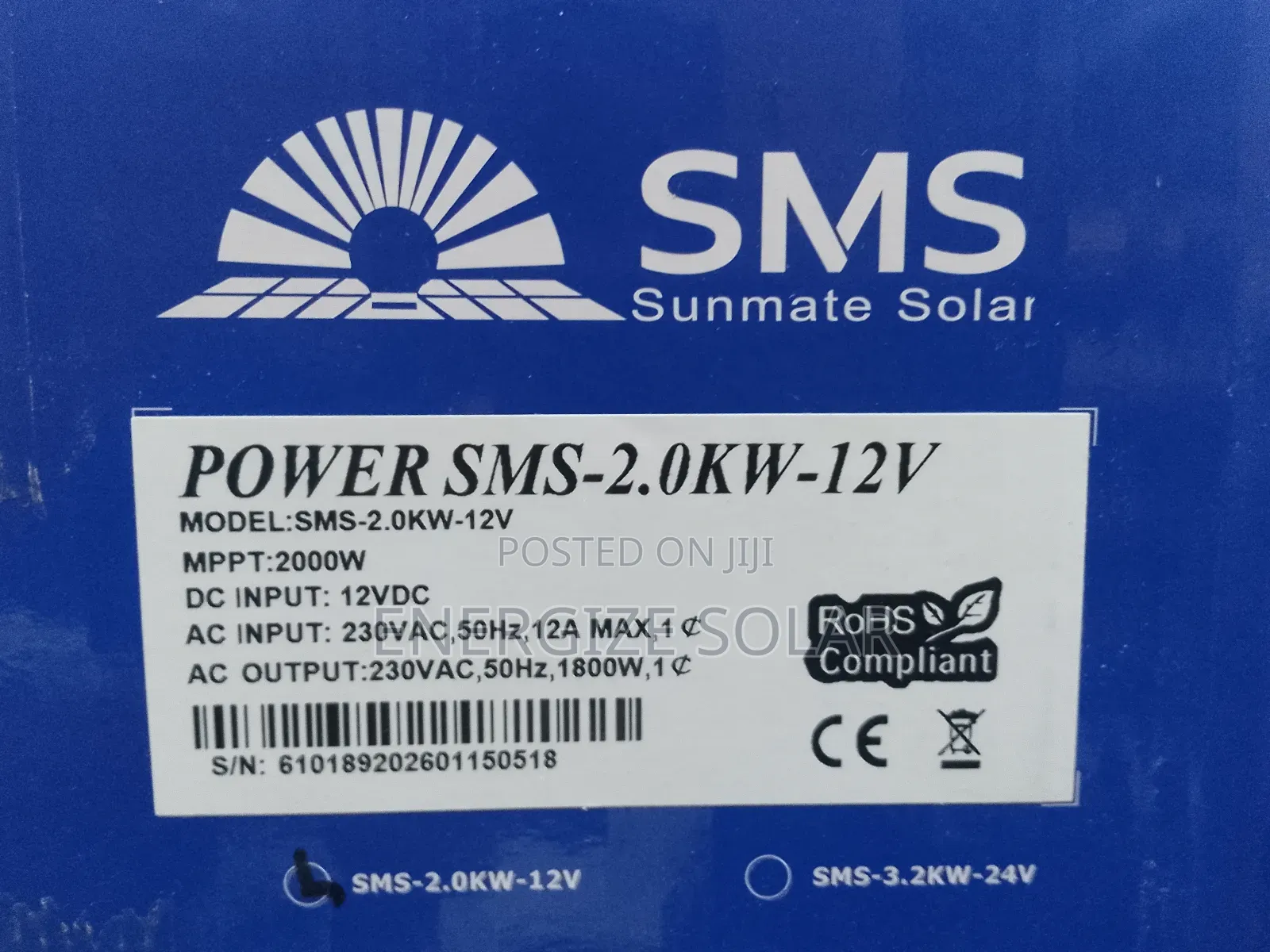 2kva 12v SMS Hybrid Inverter