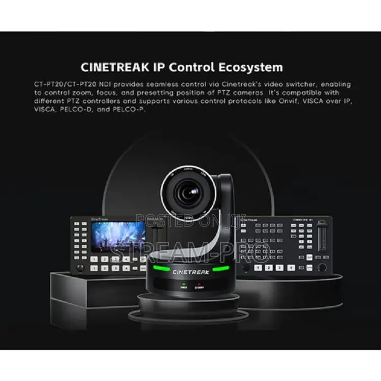 Cinetreak Ct-Pt20 Ndi PTZ Camera With 20x Optical Zoom