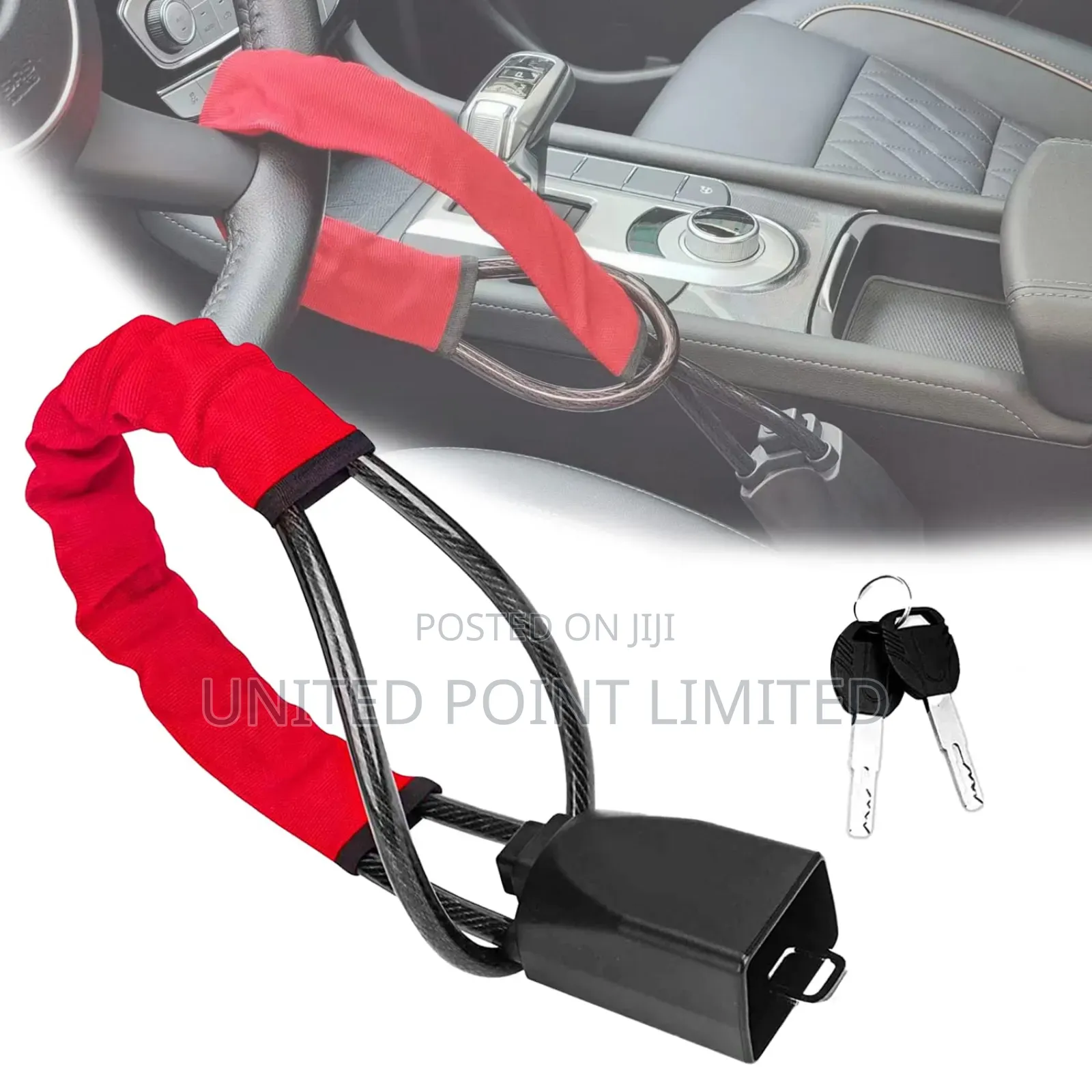 Car Steering Wheel Lock to Seat Belt
