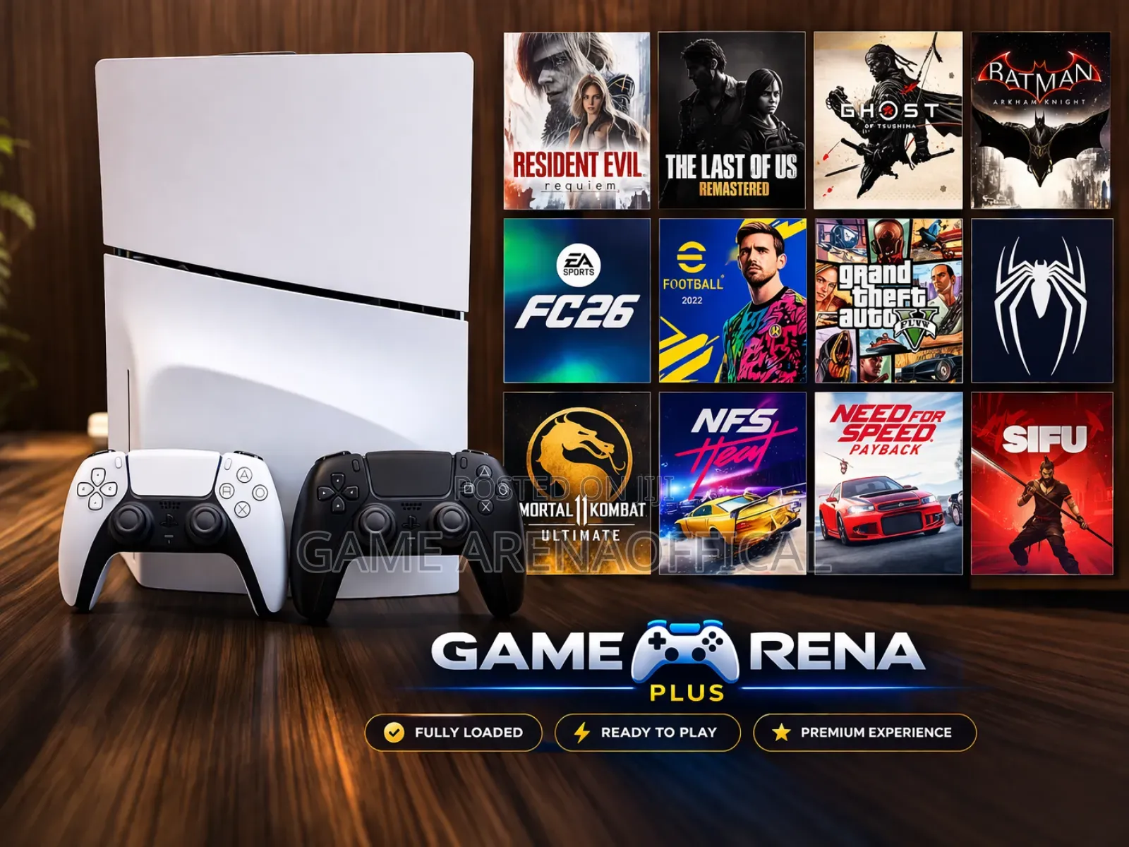 Ps5 Uk Used Slim and Two Pads With Games
