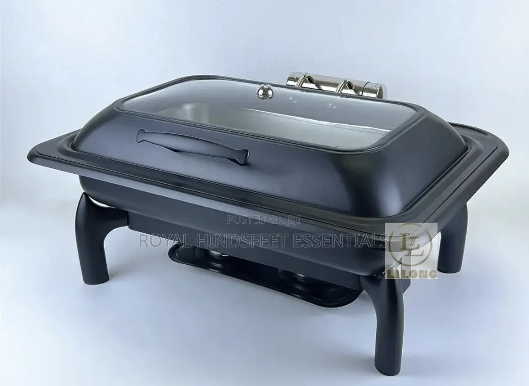 Top Notch Luxury Black Chaffing Dish Double Pan.